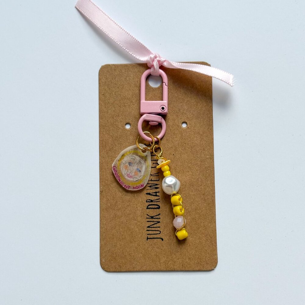 Goodnight Moon Beaded Keychain